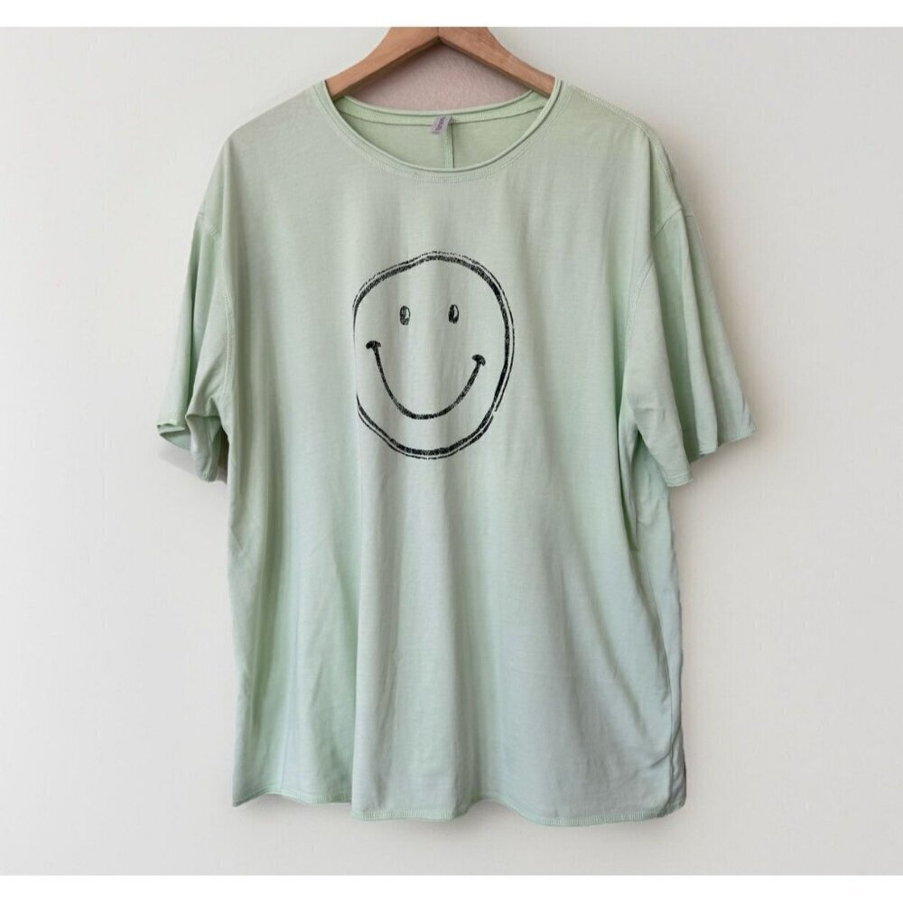 Fabletics Short Sleeve Tee Top Mint Green Lightweight Stretch XXL